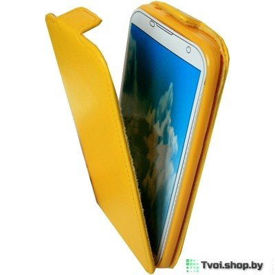 Чехол для Huawei Ascend G610 блокнот Experts Slim Flip Case LS, желтый - фото