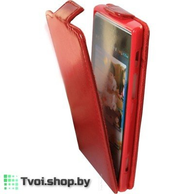 Чехол для Huawei Ascend W1 блокнот Experts Slim Flip Case LS, красный - фото