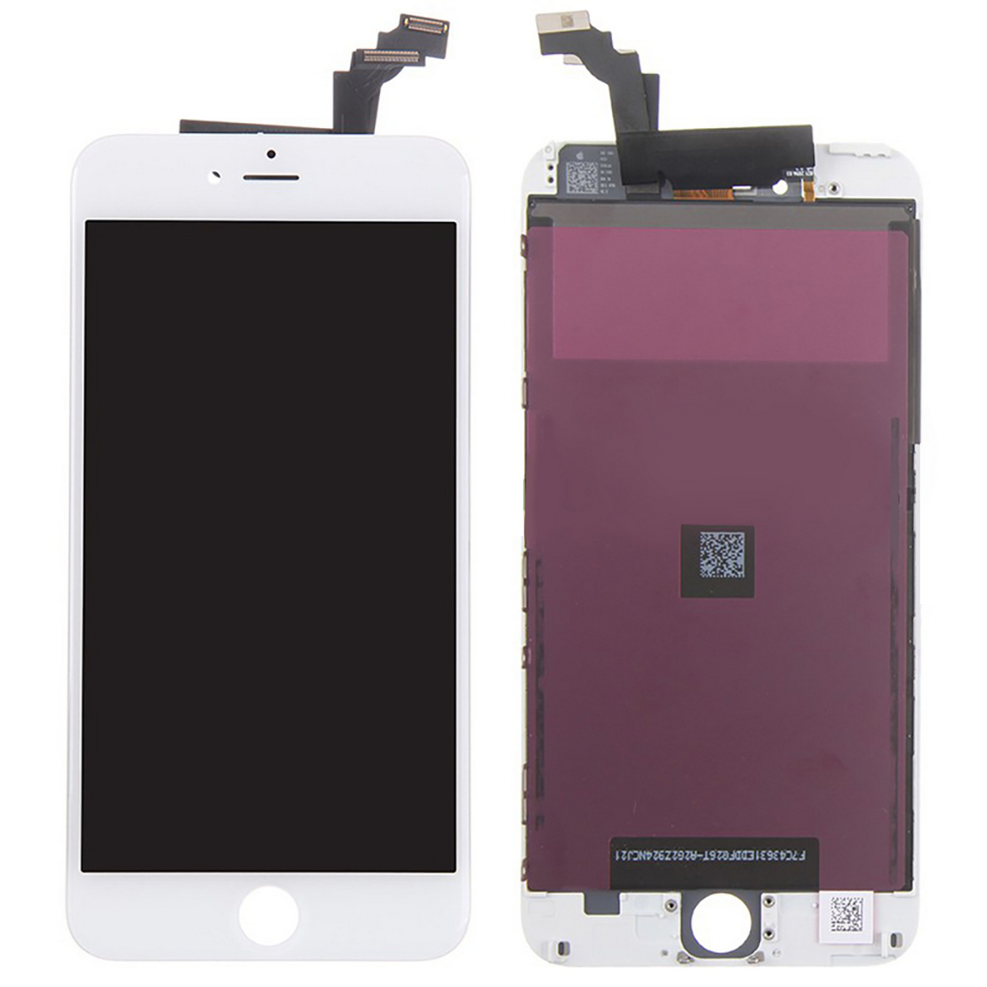 Дисплей (экран) для Apple iPhone 6 Plus (с тачскрином и рамкой) аналог, white - фото