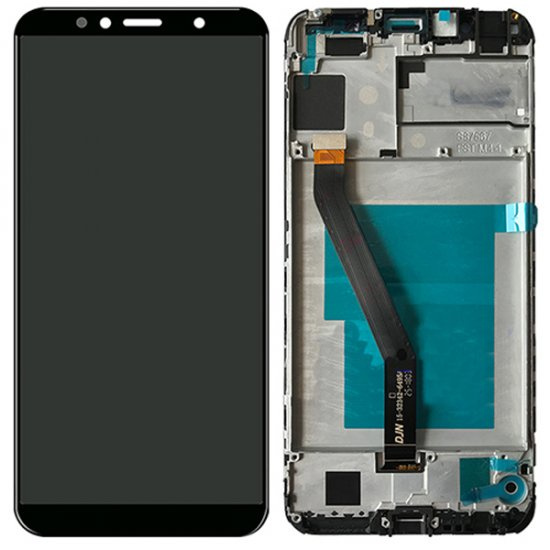 Дисплей (экран) для Huawei Y6 Prime 2018 (ATU-L31) с тачскрином с рамкой, (black) - фото