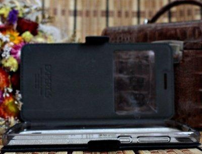 Чехол для Nokia Lumia 650 книга с окошком Experts, черный - фото