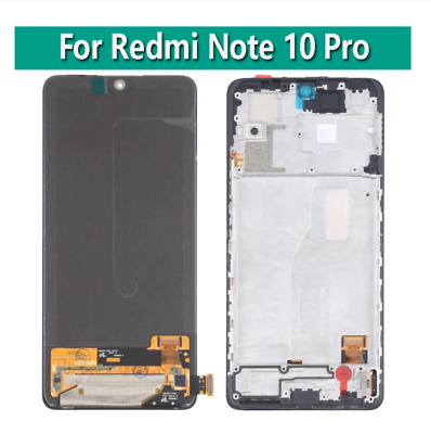 Дисплей (экран) для Xiaomi Redmi Note 10 Pro Original 100% в раме c тачскрином, черный - фото