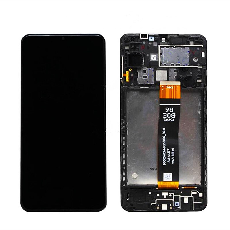 Дисплей (экран) для Samsung Galaxy A12S (A127) Original 100% в раме с тачскрином, черный - фото