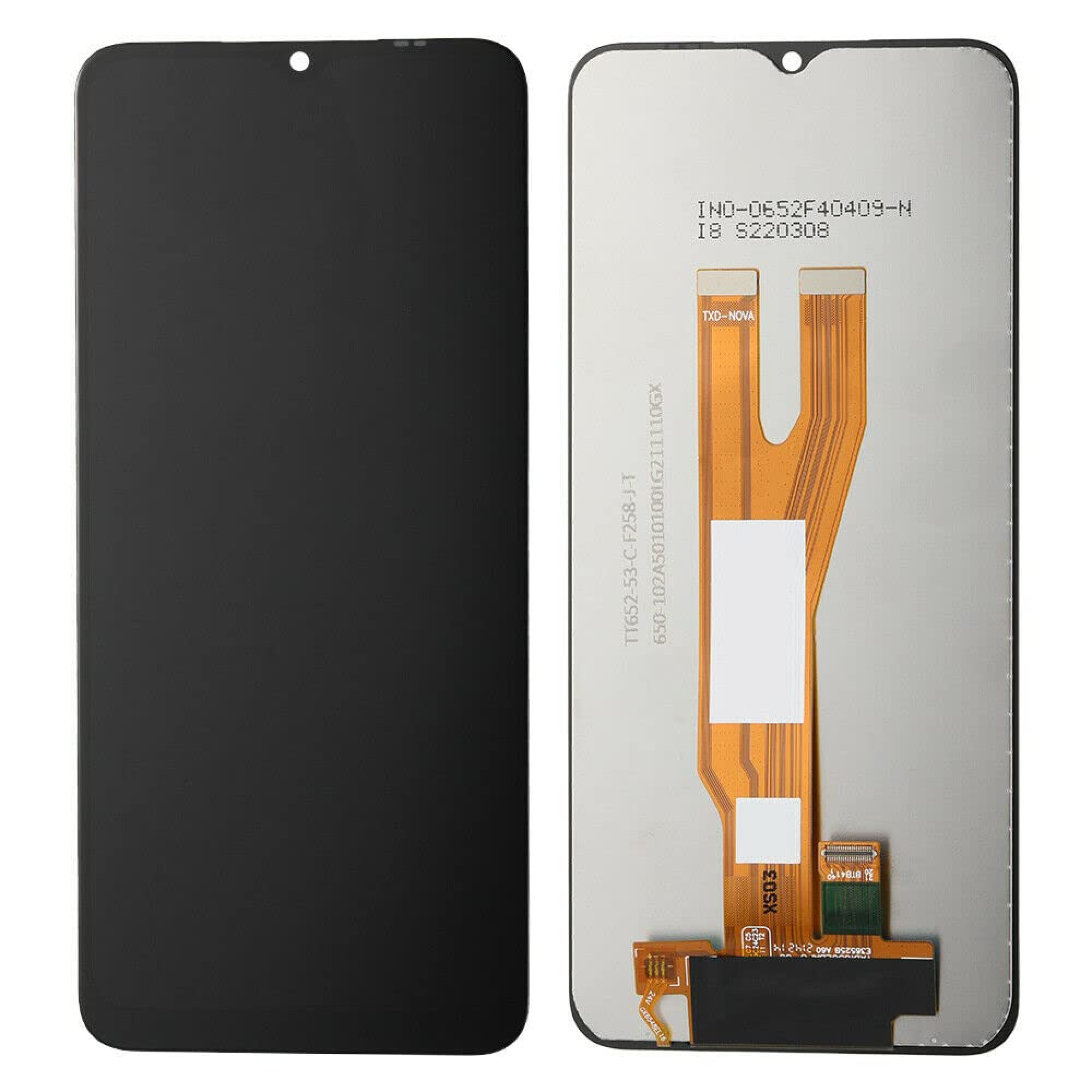Дисплей (экран) для Samsung Galaxy A03 Core (A032) с тачскрином, черный - фото