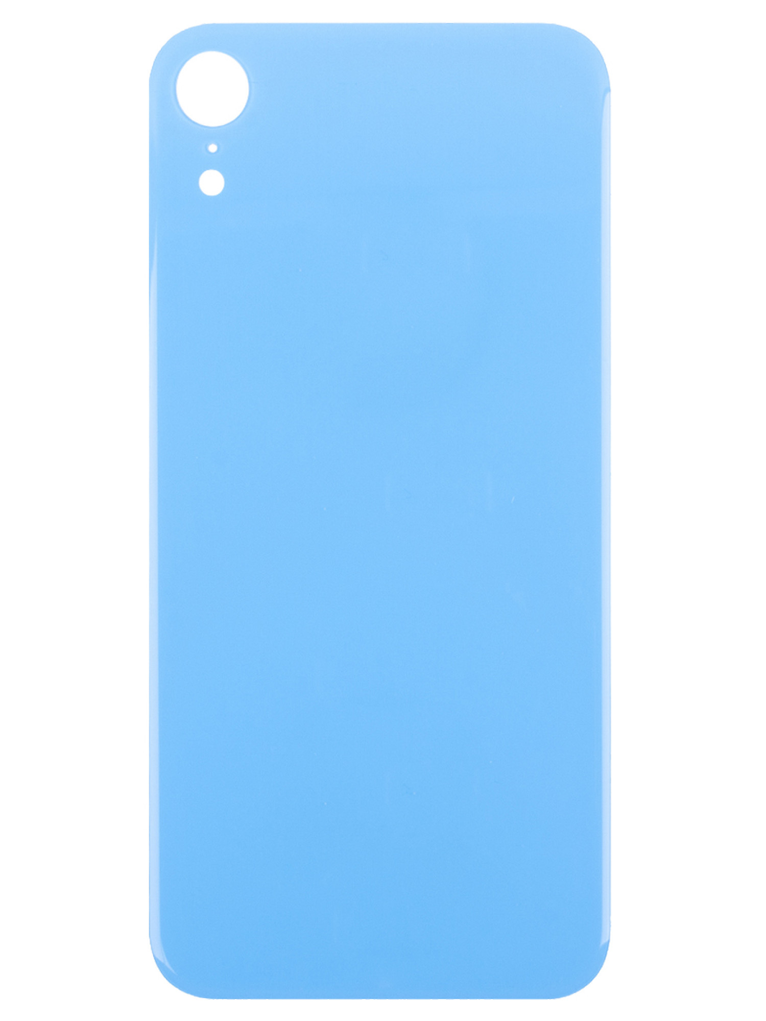 Задняя крышка для Apple iPhone XR (широкое отверстие под камеру), голубая - фото