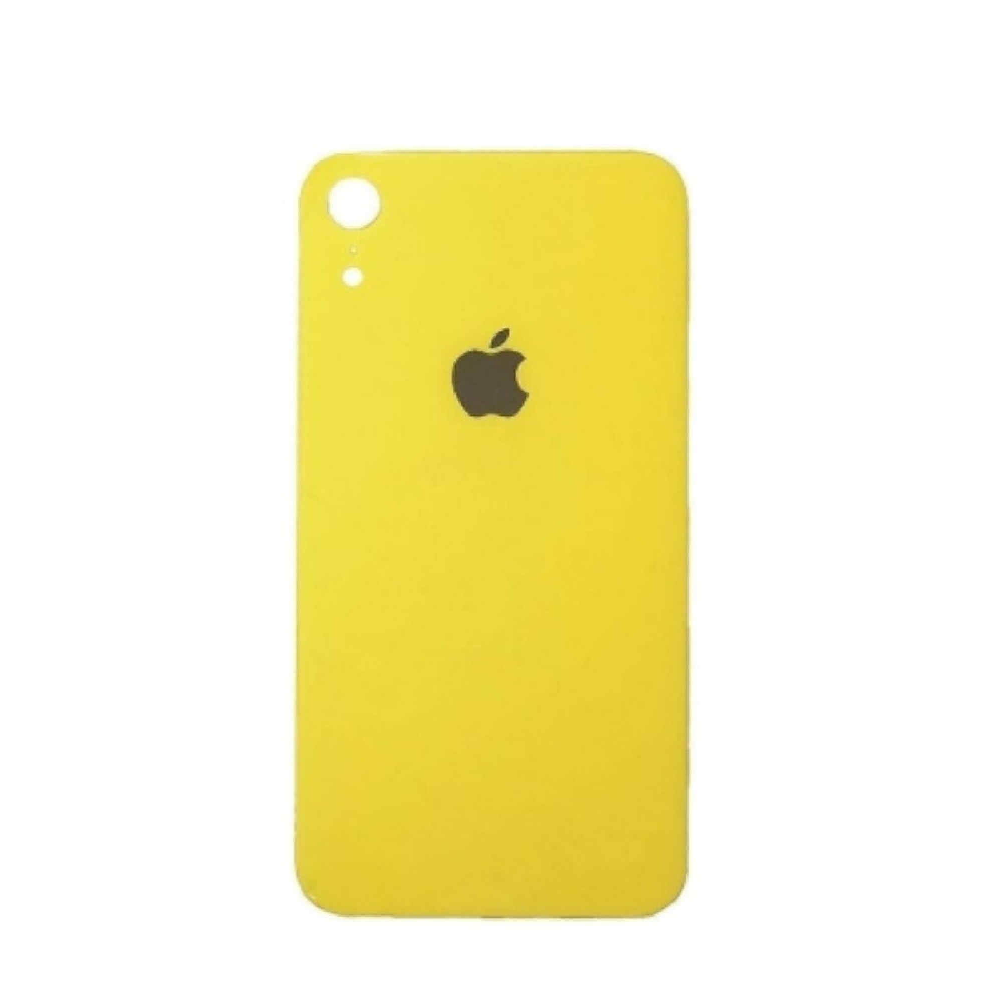 Задняя крышка для Apple iPhone XR (широкое отверстие под камеру), желтая - фото