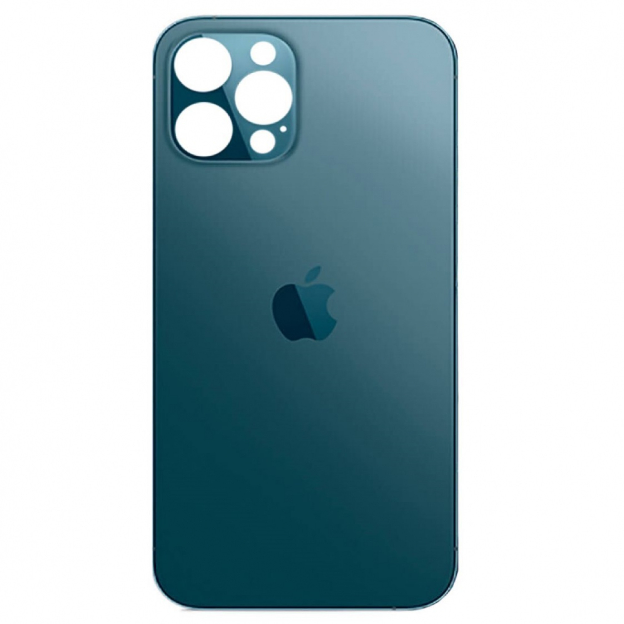 Задняя крышка для Apple iPhone 12 Pro Max (широкое отверстие под камеру), синяя - фото