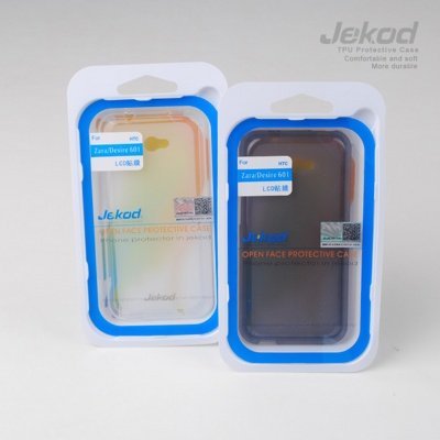 Чехол для Huawei Ascend G6 силикон Jekod с пленкой, прозрачный - фото