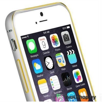 Бампер для iPhone 6/ 6s алюминиевый Cross New Version, серебро - фото