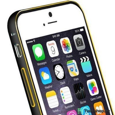 Бампер для iPhone 6/ 6s алюминиевый Cross New Version, черный - фото