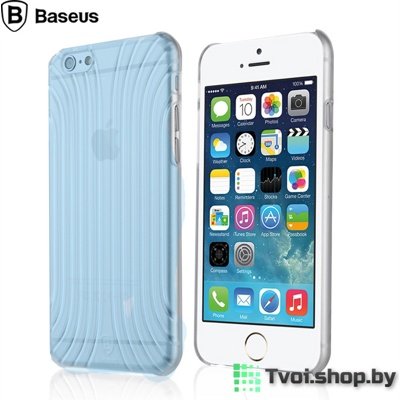 Чехол для iPhone 6/ 6s накладка Baseus для iPhone 6/ 6s 3D пластик, голубый - фото