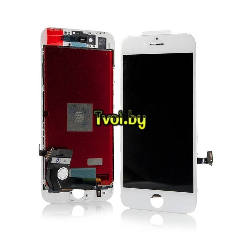 Дисплей (экран) для Apple iPhone 8 Plus (с тачскрином и рамкой) аналог, white - фото