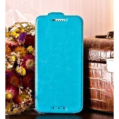 Чехол для HTC Desire 326g блокнот Experts Slim Flip Case, голубой - фото
