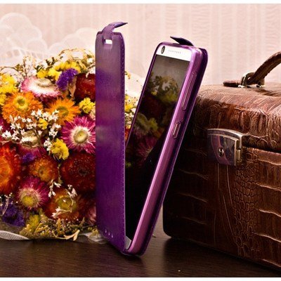Чехол для HTC Desire 326g блокнот Experts Slim Flip Case, фиолетовый - фото
