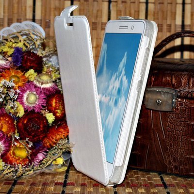 Чехол для ZTE Blade Q Lux 3G блокнот Experts Slim Flip Case LS, белый - фото