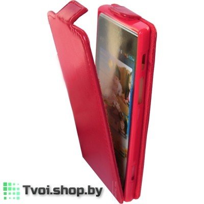 Чехол для Huawei Honor 3 блокнот Experts Slim Flip Case, розовый - фото
