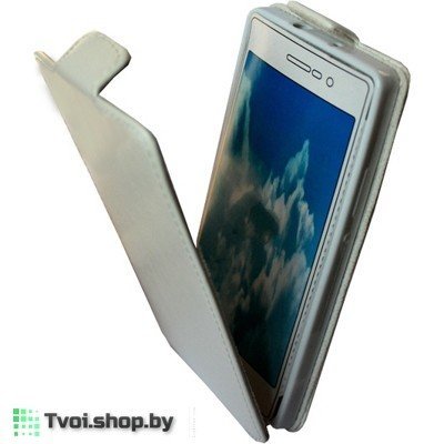 Чехол для HTC Desire 400 Dual sim блокнот Experts Slim Flip Case LS, белый - фото