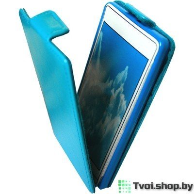 Чехол для Huawei Honor 3 блокнот Experts Slim Flip Case, голубой - фото