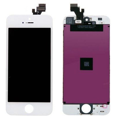 Дисплей (экран) для Apple iPhone 5 (с тачскрином и рамкой), white
 - фото