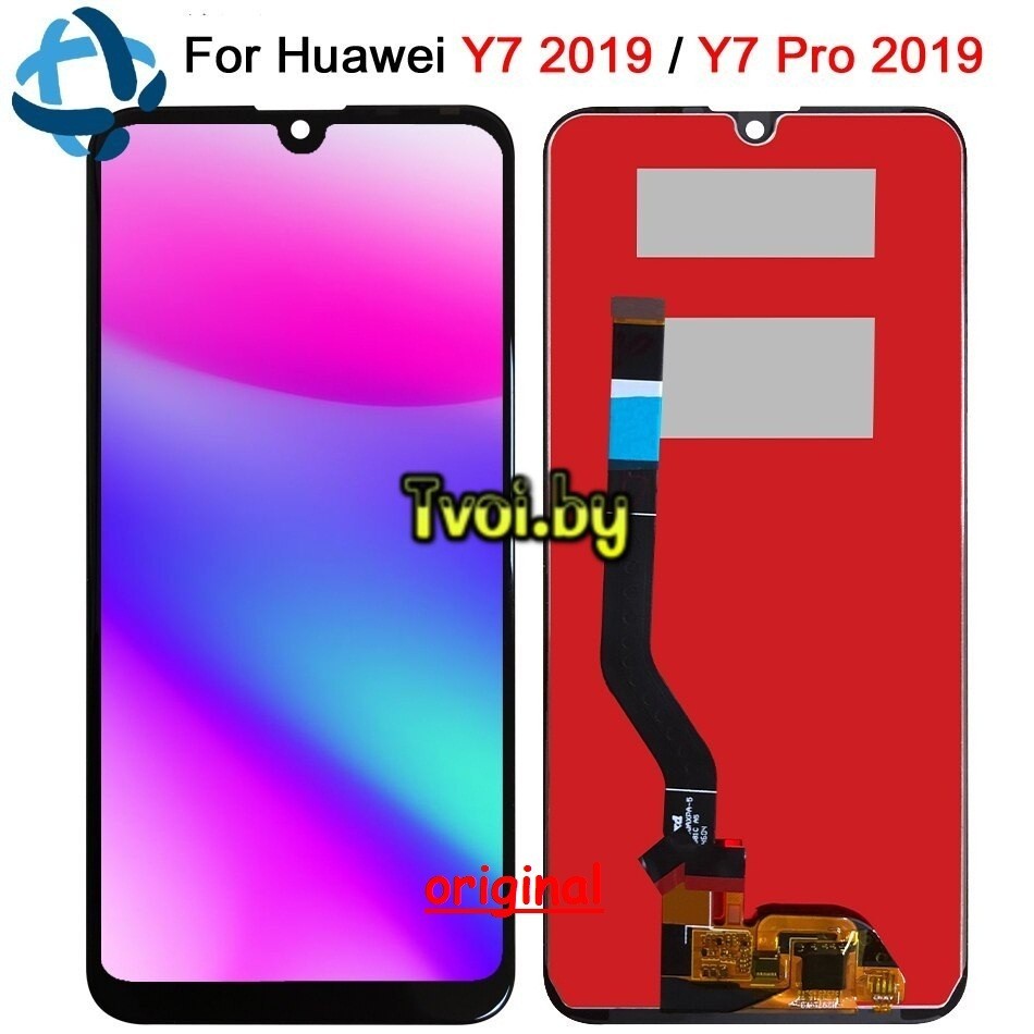 Дисплей (экран) для Huawei Y7 2019 (DUB-LX1) Original 100% с тачскрином, черный - фото