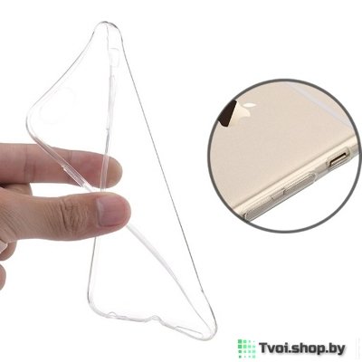 Чехол для iPhone 6 Plus накладка пластик, прозрачный - фото