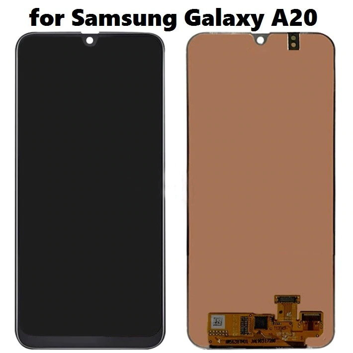 Дисплей (экран) для Samsung Galaxy A20 (A205) с тачскрином, черный - фото