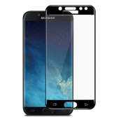 Защитное стекло для Samsung Galaxy J5 2017 (J530F) с полной проклейкой (Full Screen), черное - фото