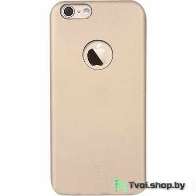 Чехол для iPhone 6/ 6s накладка Baseus золотой, кожаный - фото