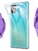 Силиконовый чехол для Samsung Galaxy A31 (2 мм), прозрачный - фото