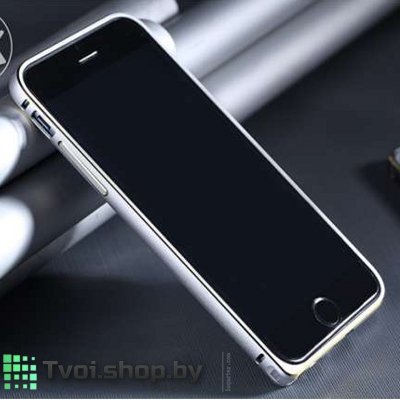 Бампер для iPhone 6 plus металлический Cross (серебро) - фото