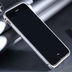 Бампер для iPhone 6/ 6s алюминиевый Cross, серебро - фото