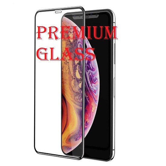 Защитное стекло для Apple iPhone XS Max (Premium Glass) с полной проклейкой (Full Screen), черное - фото