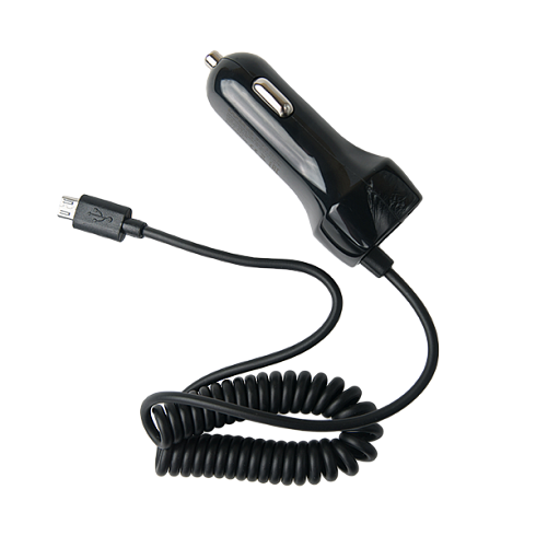Автомобильное зарядное устройство EXPERTS CH-210 (2.1A) с кабелем micro USB , черное - фото2