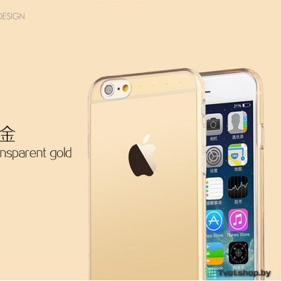 Чехол для iPhone 6/ 6s накладка Totu силикон, золотой - фото