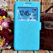 Чехол для Nokia Lumia 550 книга с окошком Experts, голубой - фото