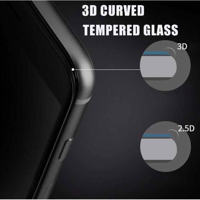 Защитное стекло для iPhone 6 plus Full Screen 3D, black - фото