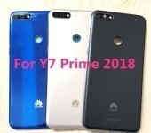Задняя крышка для Huawei Y7 Prime 2018, чёрная - фото