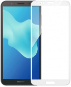 Защитное стекло для Huawei Honor 7A с полной проклейкой (Full Screen), белое - фото
