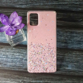 Силиконовый чехол для Samsung Galaxy A51 Confetti, розовый - фото