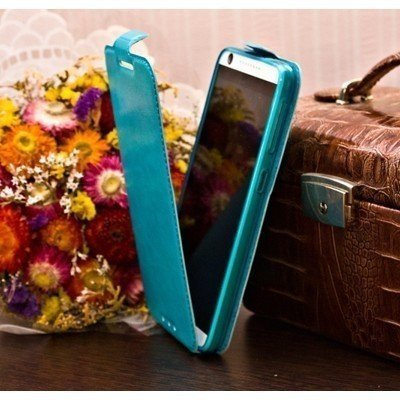 Чехол для Huawei Ascend Y300 (U8833) блокнот Experts Slim Flip Case, голубой - фото