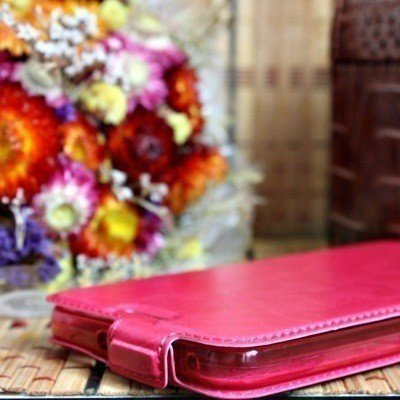 Чехол для Huawei Ascend Y300 (U8833) блокнот Experts Slim Flip Case, розовый - фото3
