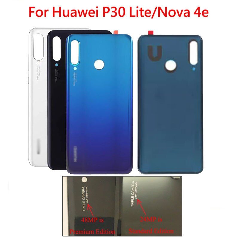 Задняя крышка для Huawei P30 Lite (MAR-LX1M, MAR-LX2) 24 Мп, синяя - фото2