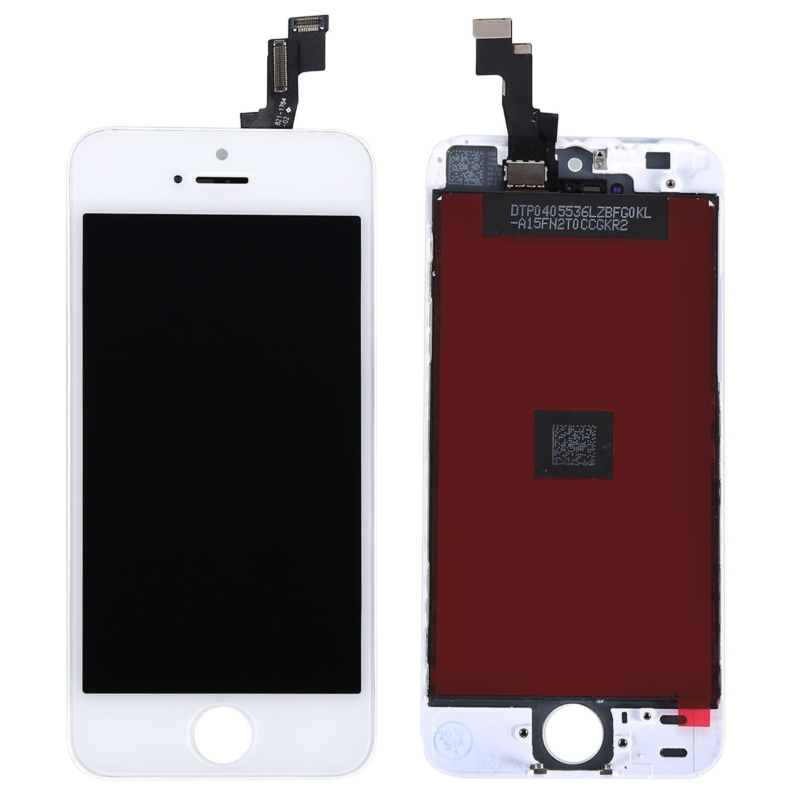 Дисплей (экран) для Apple iPhone 5S (с тачскрином и рамкой), white - фото