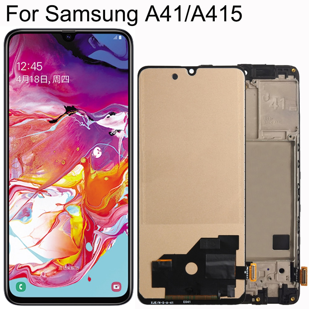 Дисплей (экран) для Samsung Galaxy A41 (A415) original с тачскрином, черный