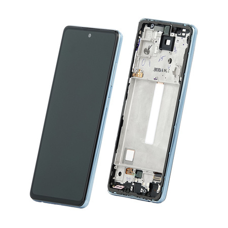 Дисплей (экран) для Samsung Galaxy A52 (A525) original с тачскрином (с рамкой), blue - фото