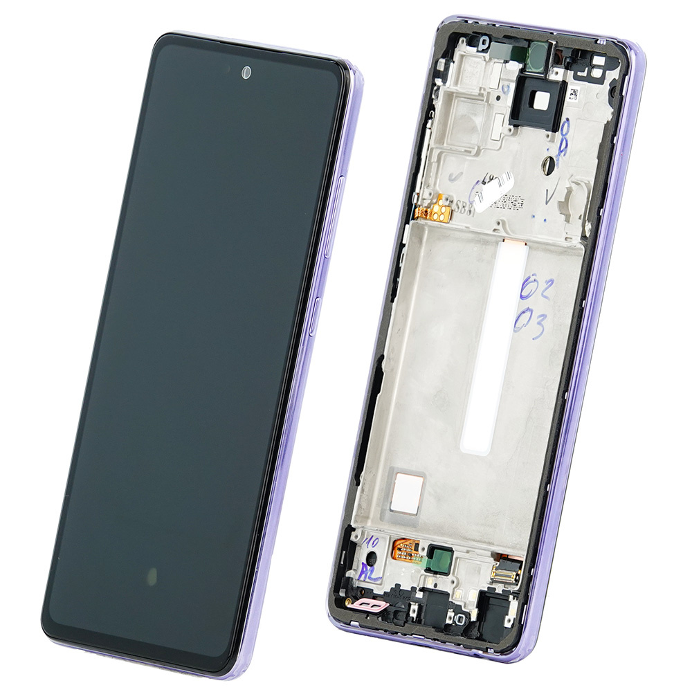 Дисплей (экран) для Samsung Galaxy A52 (A525) original с тачскрином (с рамкой), violet