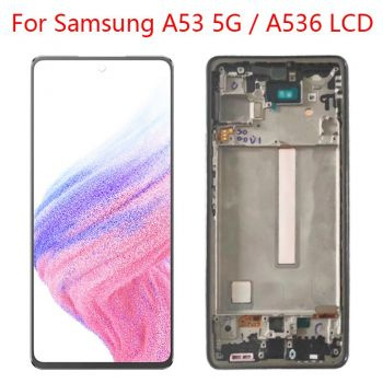 Дисплей (экран) для Samsung Galaxy A53 (A536) original с тачскрином (с рамкой), черный - фото