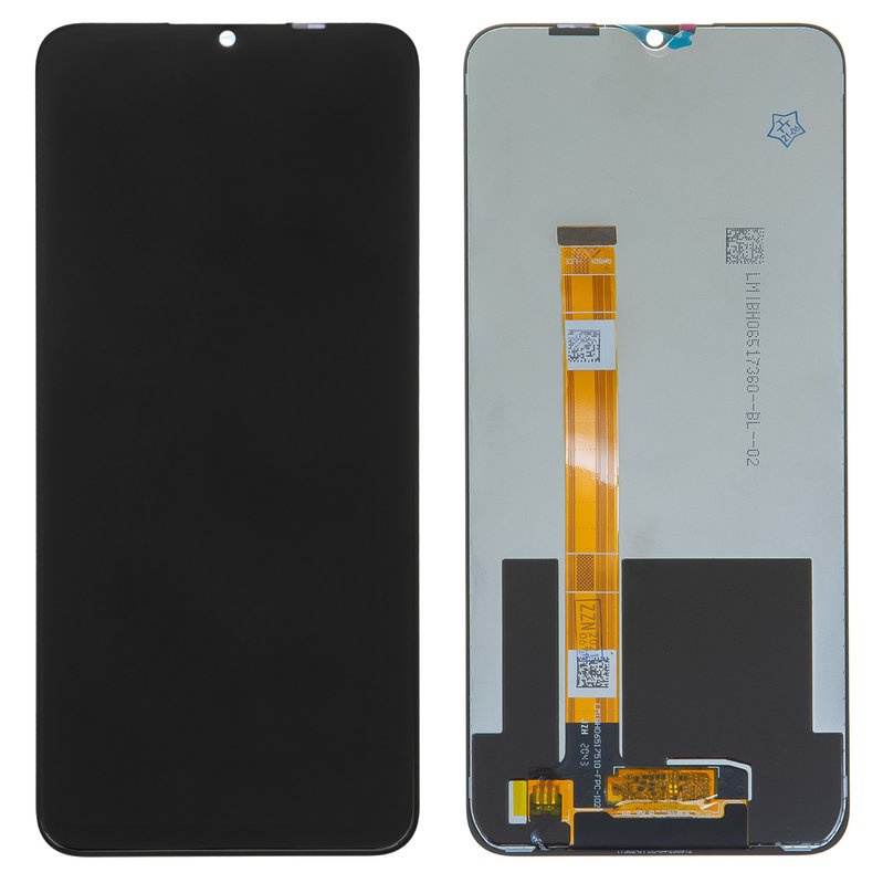Дисплей (экран) для Realme C12 с тачскрином, черный - фото
