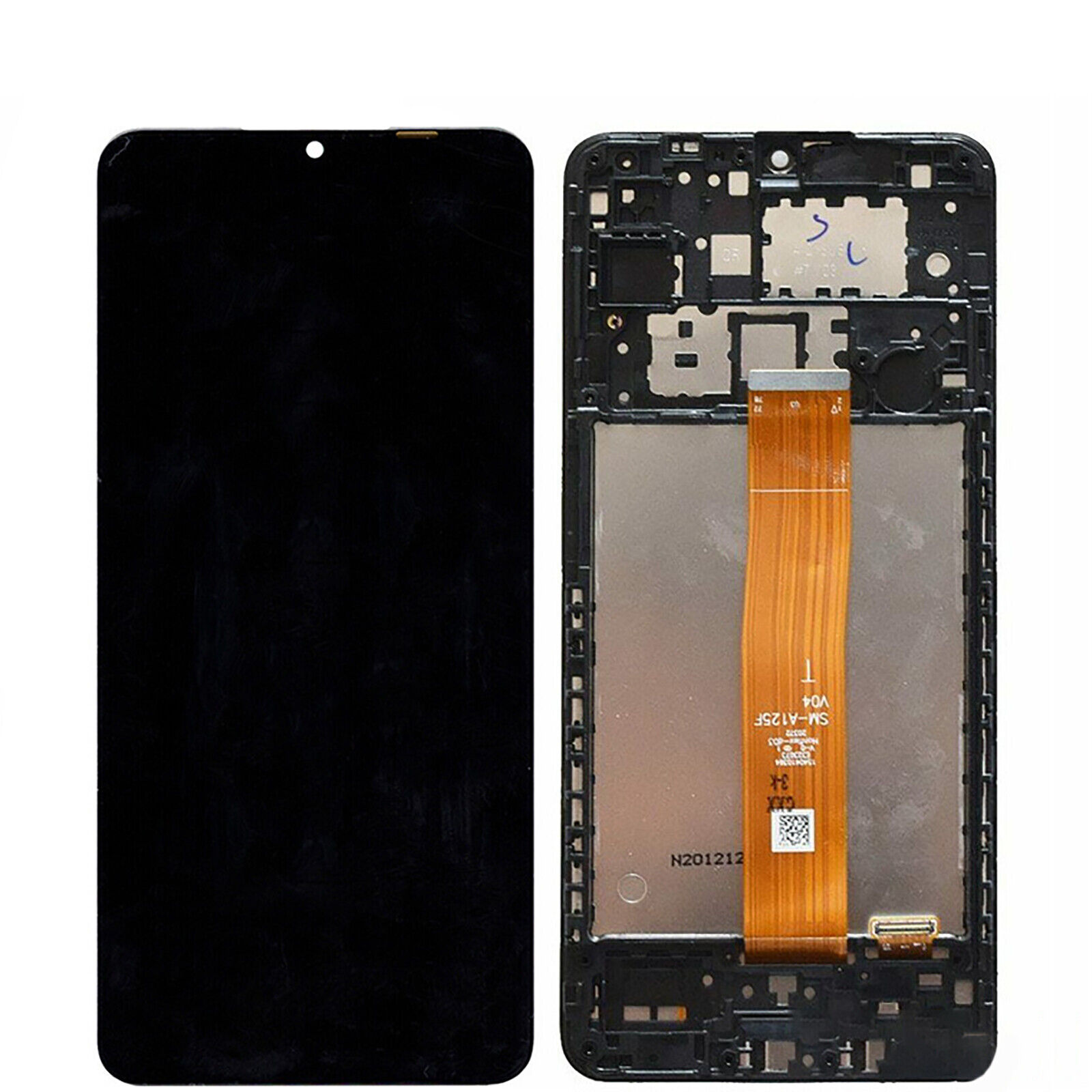 Дисплей (экран) для Samsung Galaxy A02 (A022) original в раме с тачскрином, черный - фото