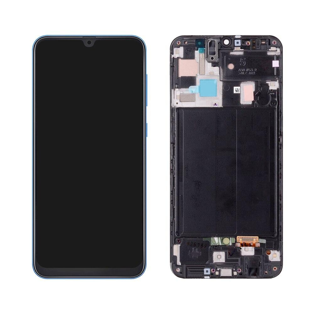 Дисплей (экран) для Samsung Galaxy A50 (A505) Original 100% в раме с тачскрином, черный